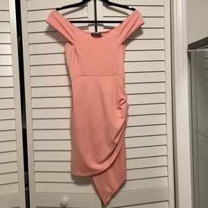 Peach cocktail dress